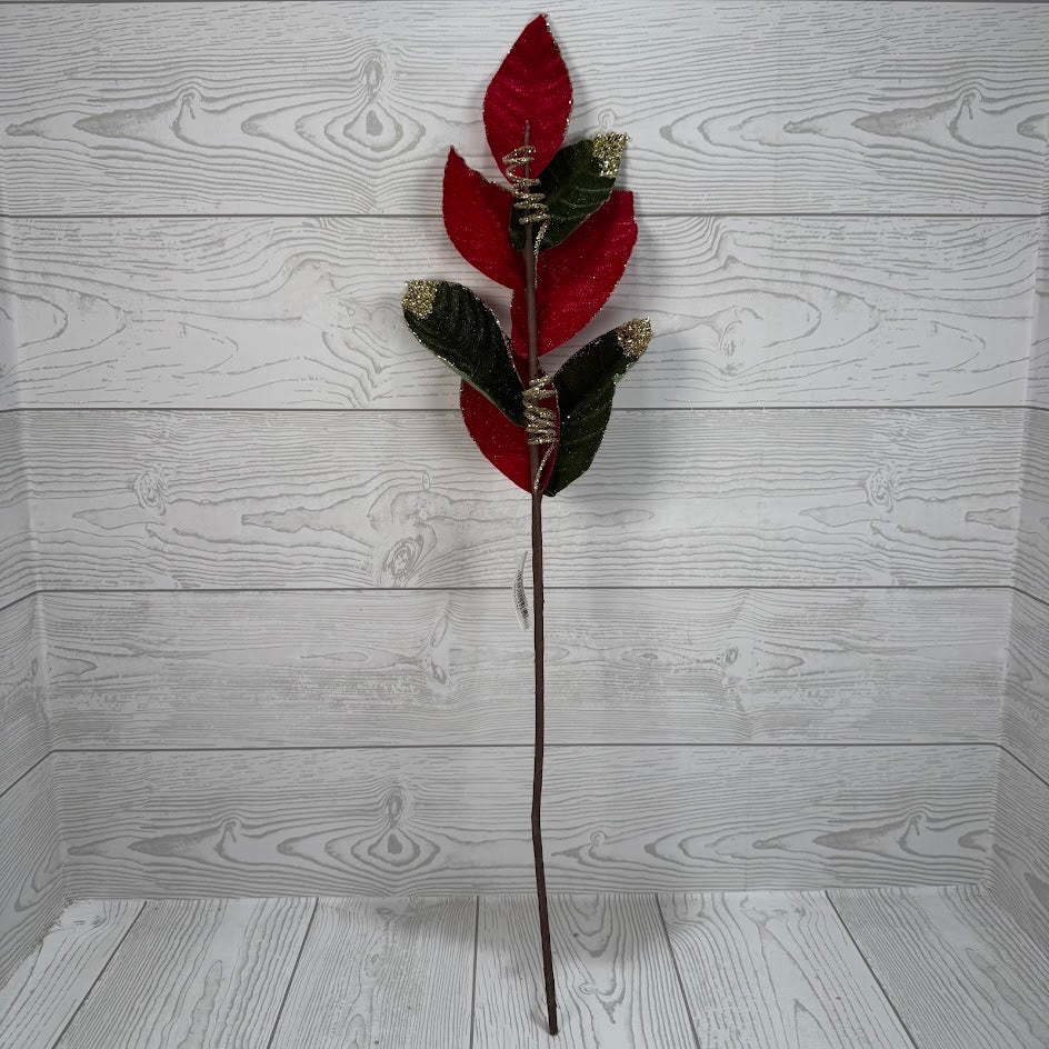 25.5" VELVET LVS W/GLITTER - X23674-RDGN