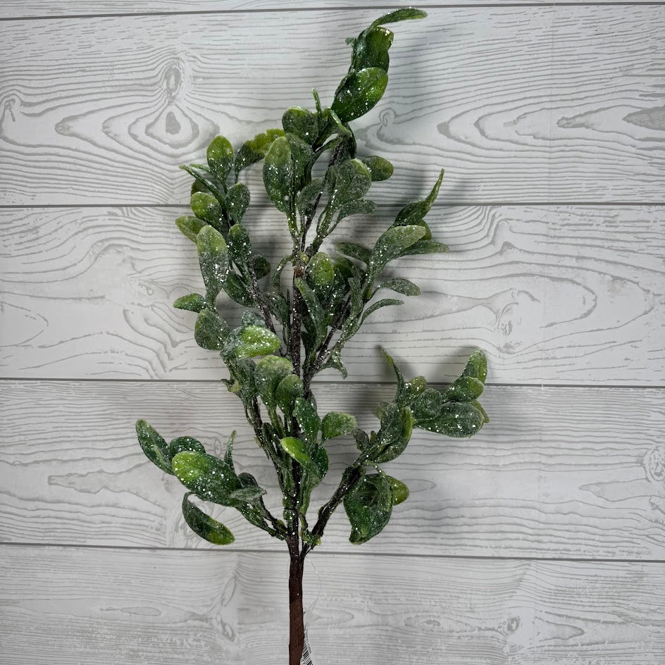 25.5" GLITTER BAY LEAF - X26831-GRN