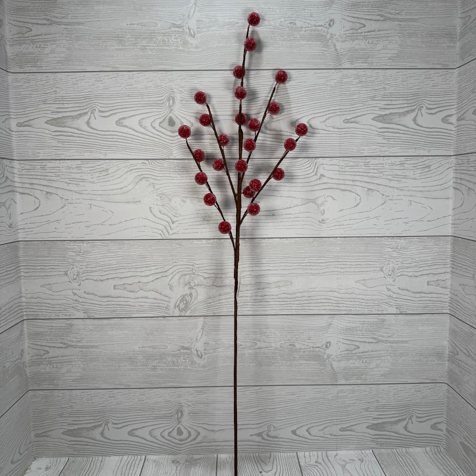 28.5" SUGAR BERRY SPRAY - X26887-RED