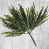 19" PLASTIC BUTTON FERN - GREEN - 83531 * OO