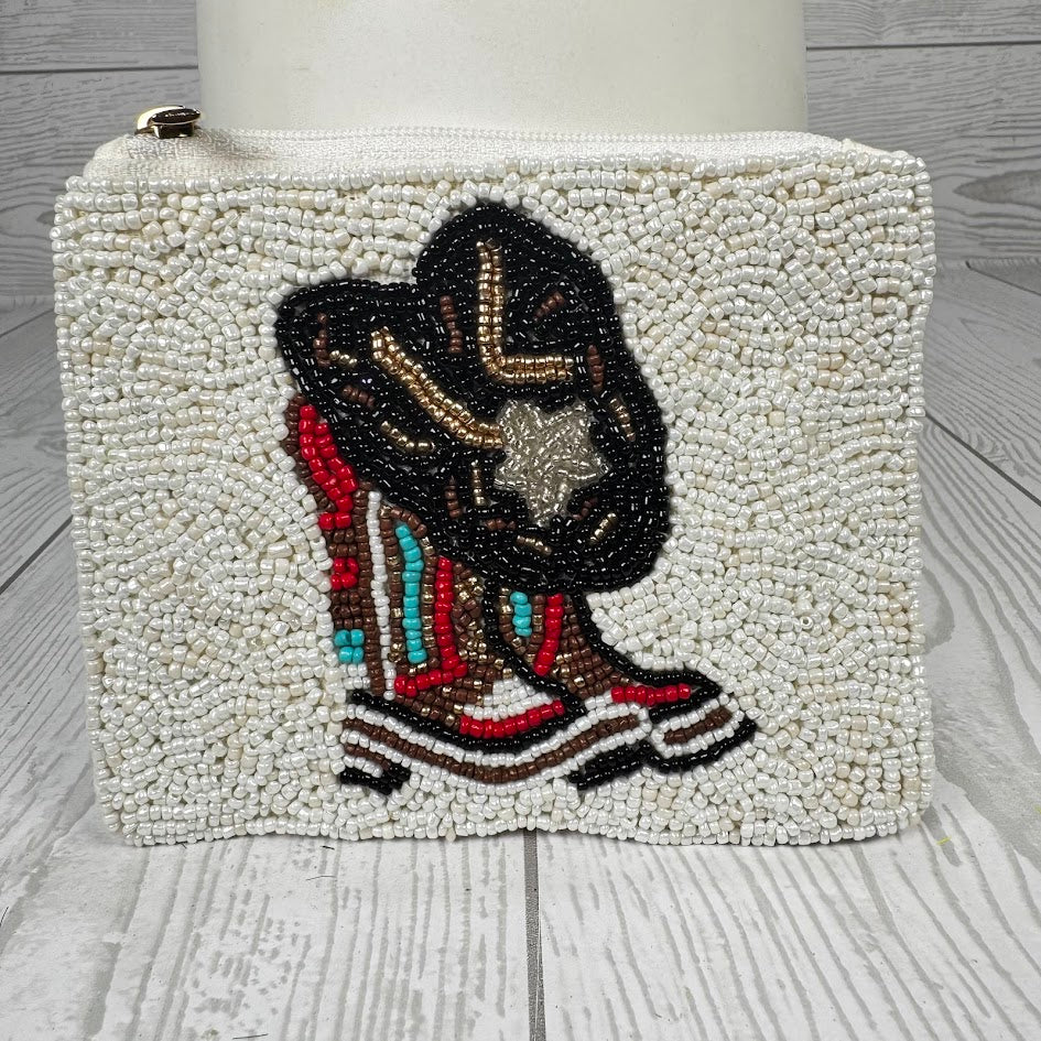 ZIPPER POUCH 5 1/2"x4" -  HAT & BOOTS - HD00317