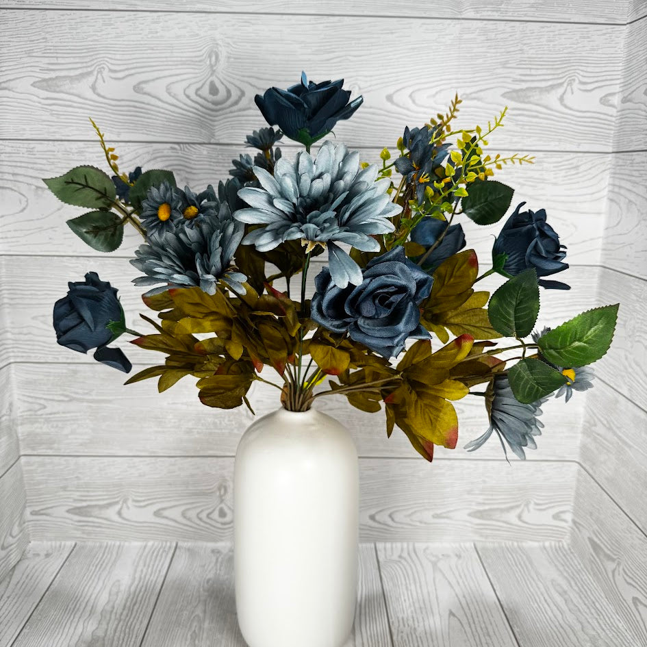 ROSE GERBER DAISY BUSH X18 H17 - BLUE - 57341BL