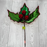 METALLIC HOLLY PICK H16XDIA12 - RED/GREEN - 86333RDGN