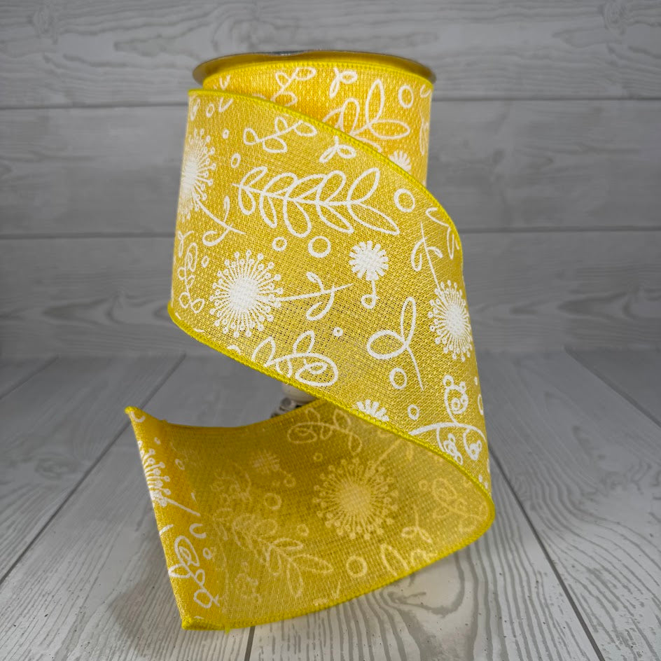 4"X10YD PLANTS/CROSS ROYAL - YELLOW/WHITE - RG147029