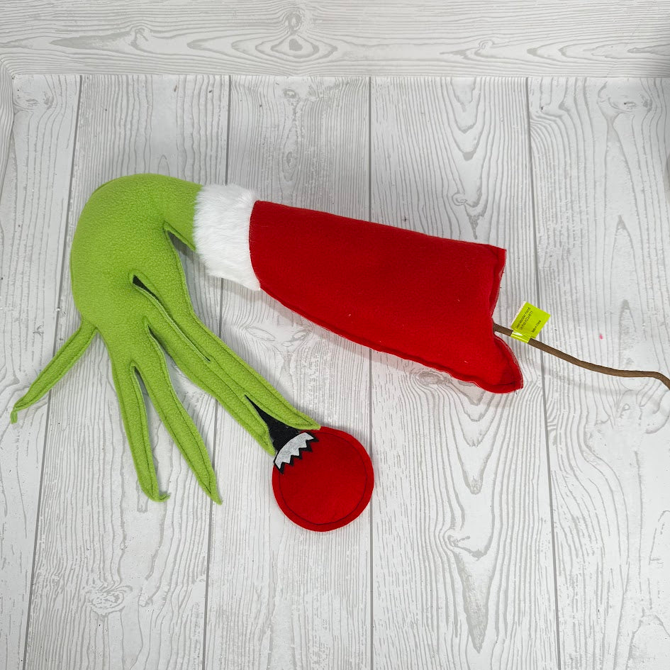 GREEN MONSTER HAND ORNAMNET PICK H23xW11 - RED/WHITE/GREEN - OO - 85512RWG