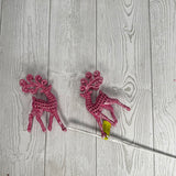 GLITTER DEER SPRAY X2 H21 - PINK - OO - 85762PK