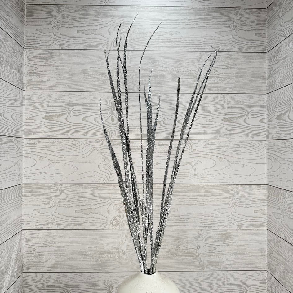 GLITTER SWORD GRASS SPRAY H32 - SILVER - OO - 86010SV