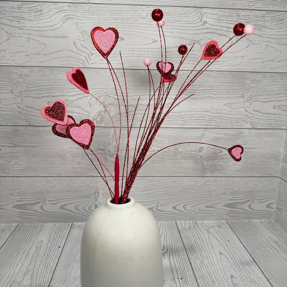 16"L HEART PICK - RED/PINK - 61899SP16