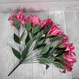 19IN TIGER LILY BUSH X11 -  PINK - 84852-PK * G