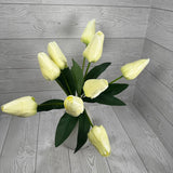 18IN TULIP BUSH X9 - CREAM - 84888-CR * BL