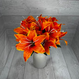 19IN TIGER LILY BUSH X11 - ORANGE - 84852-OR * G