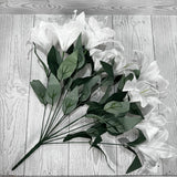 19IN TIGER LILY BUSH X11 - WHITE - 84852-WT * G