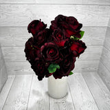 ROSE ROSE BUD BUSH X10 - BURGUNDY - 53993-BG * PK G
