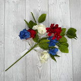 16IN PATRIOTIC HYDRANDEA - RED/BLUE/CREAM - 65573 * BL