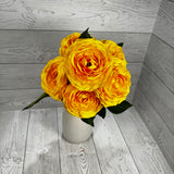 19IN RANUNCULUS BUSH X6 - YELLOW - 84894-YEL * PK G