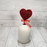 12IN GLITTER HEART PICK - RED - 40430-RD * BL G