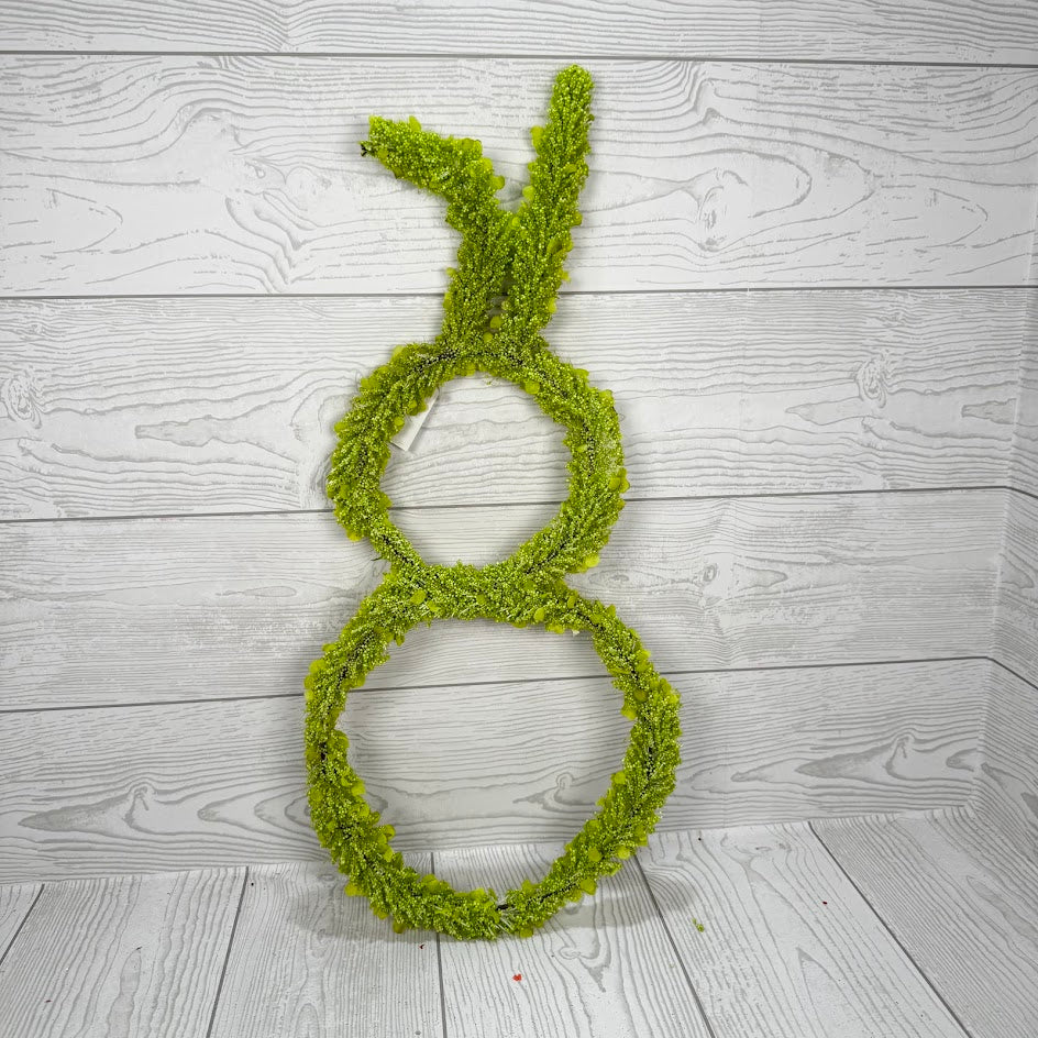 20IN EASTER BUNNY WREATH - GREEN - 65421-GN * R