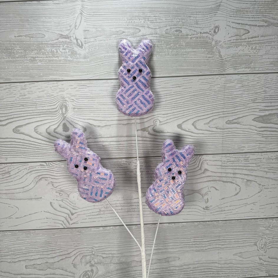 28IN SEQUINS EASTER BUNNY - PURPLE - 40412-PU * BL G