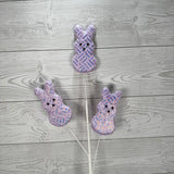 28IN SEQUINS EASTER BUNNY - PURPLE - 40412-PU * BL G