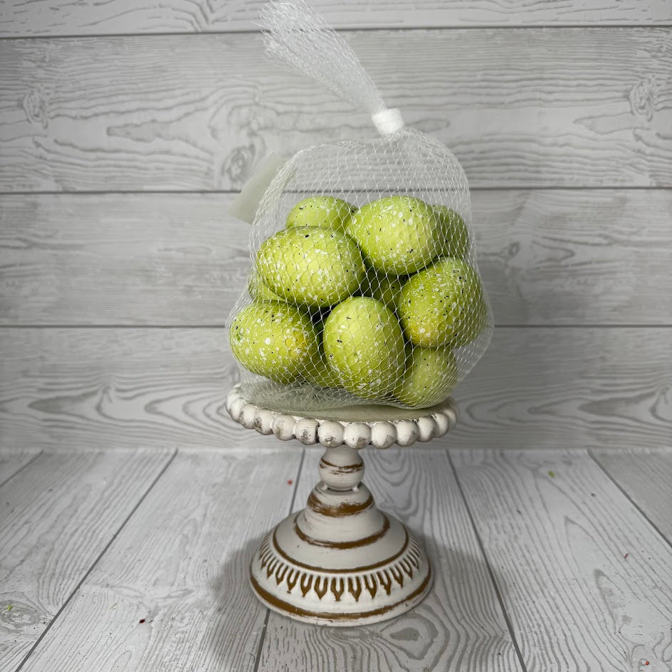 16IN EASTER EGG, 16 PIECES IN BAG - SPECKELED GREEN - 85521-GN * BL G