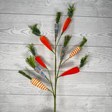 27IN MIXED FABRIC CARROT - ORANGE/BLUE/STRIPED - 65448-OR * BL G