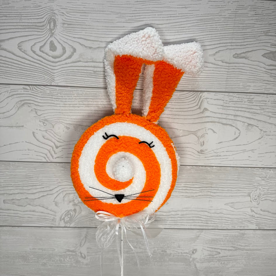 24IN EASTER BUNNY LOLLIPOP - ORANGE - 65593-OR