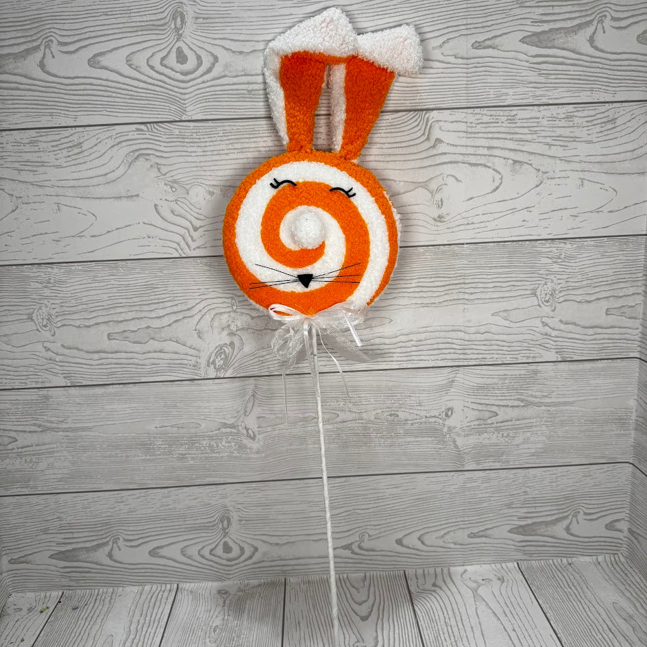 24IN EASTER BUNNY LOLLIPOP - ORANGE - 65593-OR