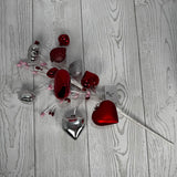 19IN VALENTINE HEART PICK - PINK/SILVER/RED - 65523 * BL G