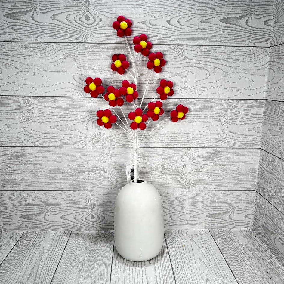 22IN FELT DAISY SPRAY - 65597-BTY