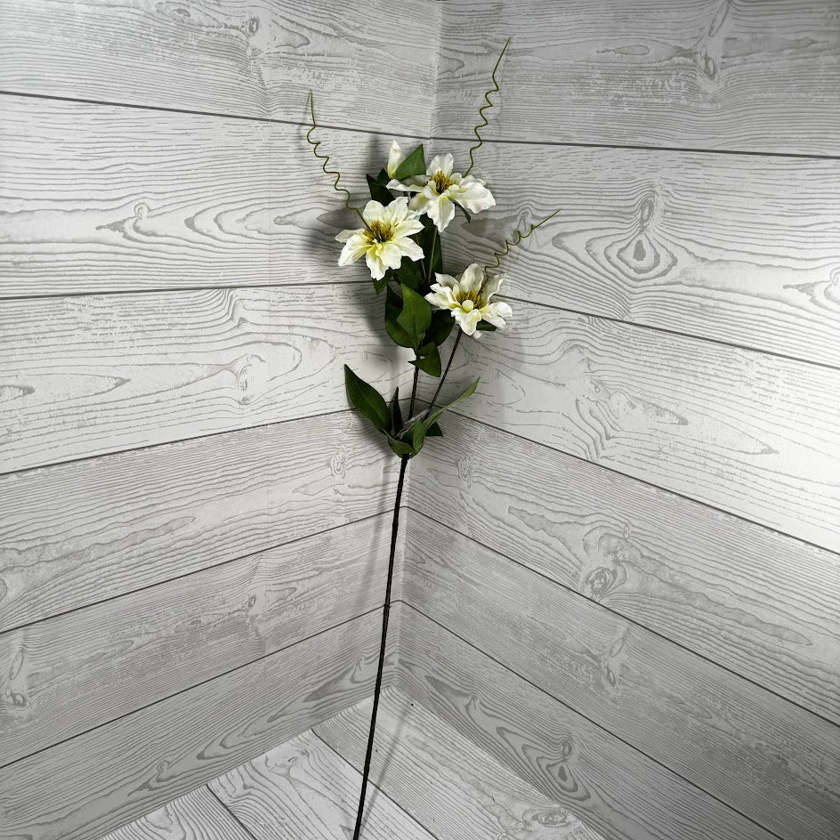 27" CLEMATIS SPRAY - WHITE - 28907 * OO