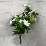 34" CLEMATIS SPRAY - CREAM - 27432 * BL