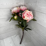 23" POLYESTER PEONY BUSH X9 - PINK - 25787 * R