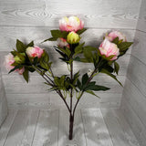 23" POLYESTER PEONY BUSH X9 - PINK - 25787 * R