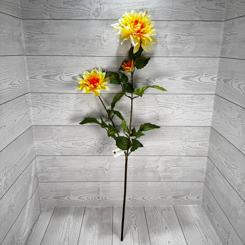 31" DAHLIA SPRAY - YELLOW - 28900 * OO