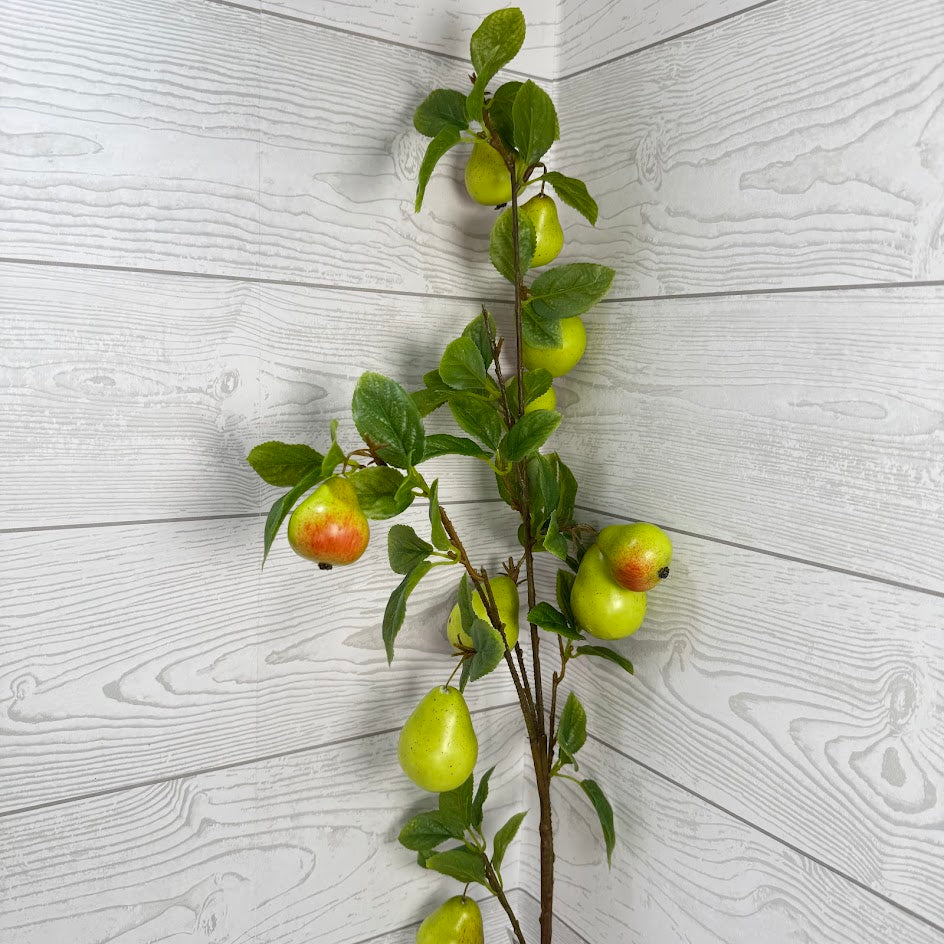 35" COUNTRY PEARS SPRAY X10 - RED/GREEN - 28311 * OO