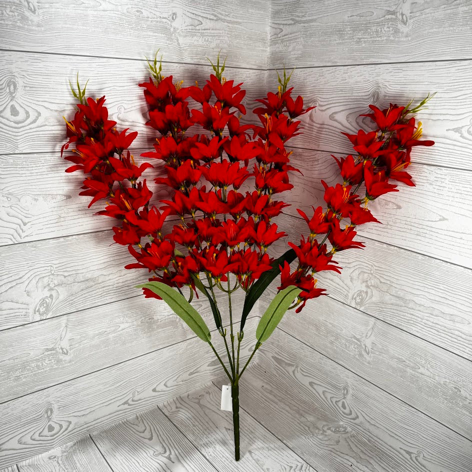 MINI LILY FILLER BUSH X5 - RED - B26099 * RD