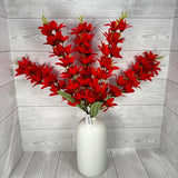 MINI LILY FILLER BUSH X5 - RED - B26099 * RD