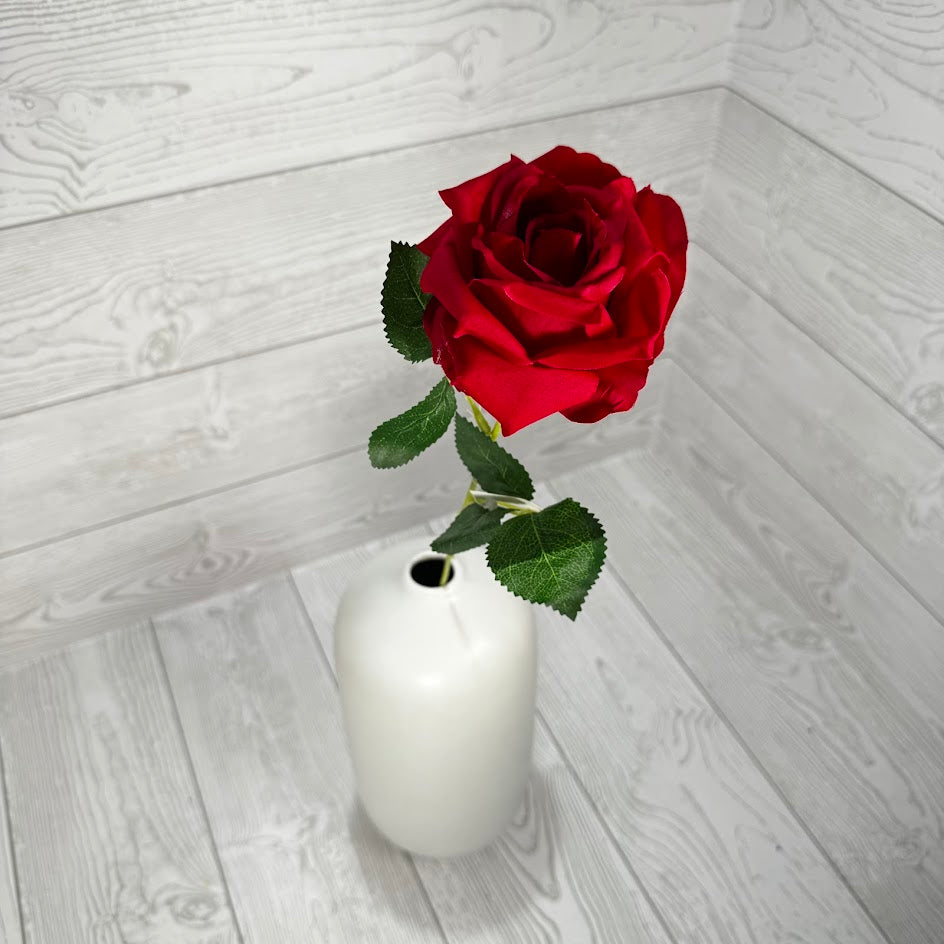 20IN SINGLE OPEN ROSE - RED - FL25010-RED * P