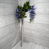 93CM WISTERIA SPRAY X2 W/ 4 LEAVES - BLUE - 29004 * BL