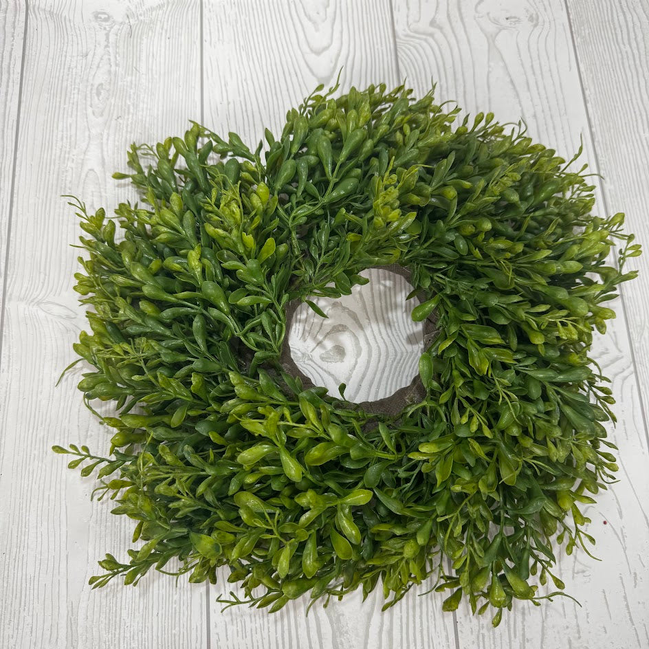 PLASTIC GREENERY MIX CABINET WREATH DIA 14 - 13631WR14 * RD