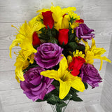 28IN LILIUM ROSE MIXED BUSH - 80359A-SPRING * RD