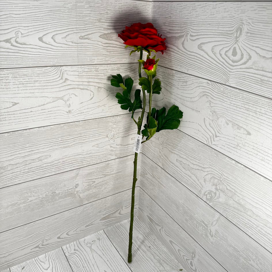 23.5IN RANUNCULUS SPRAY X2 - RED - 85570-RD * PU