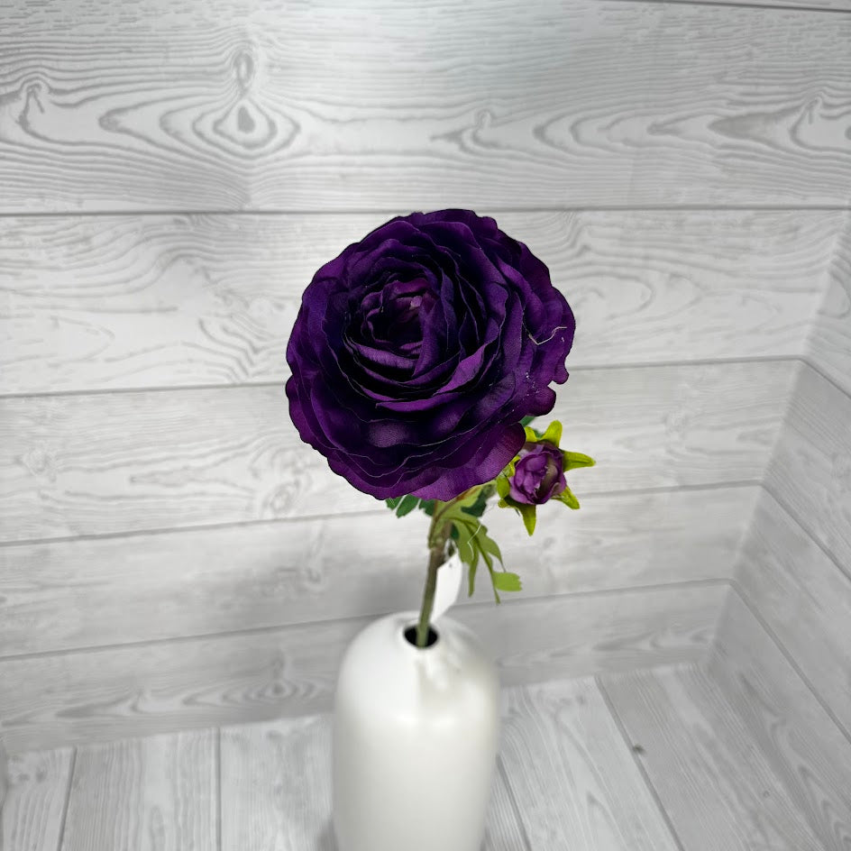 23.5IN RANUNCULUS SPRAY X2 - PURPLE - 85570-PU * PU