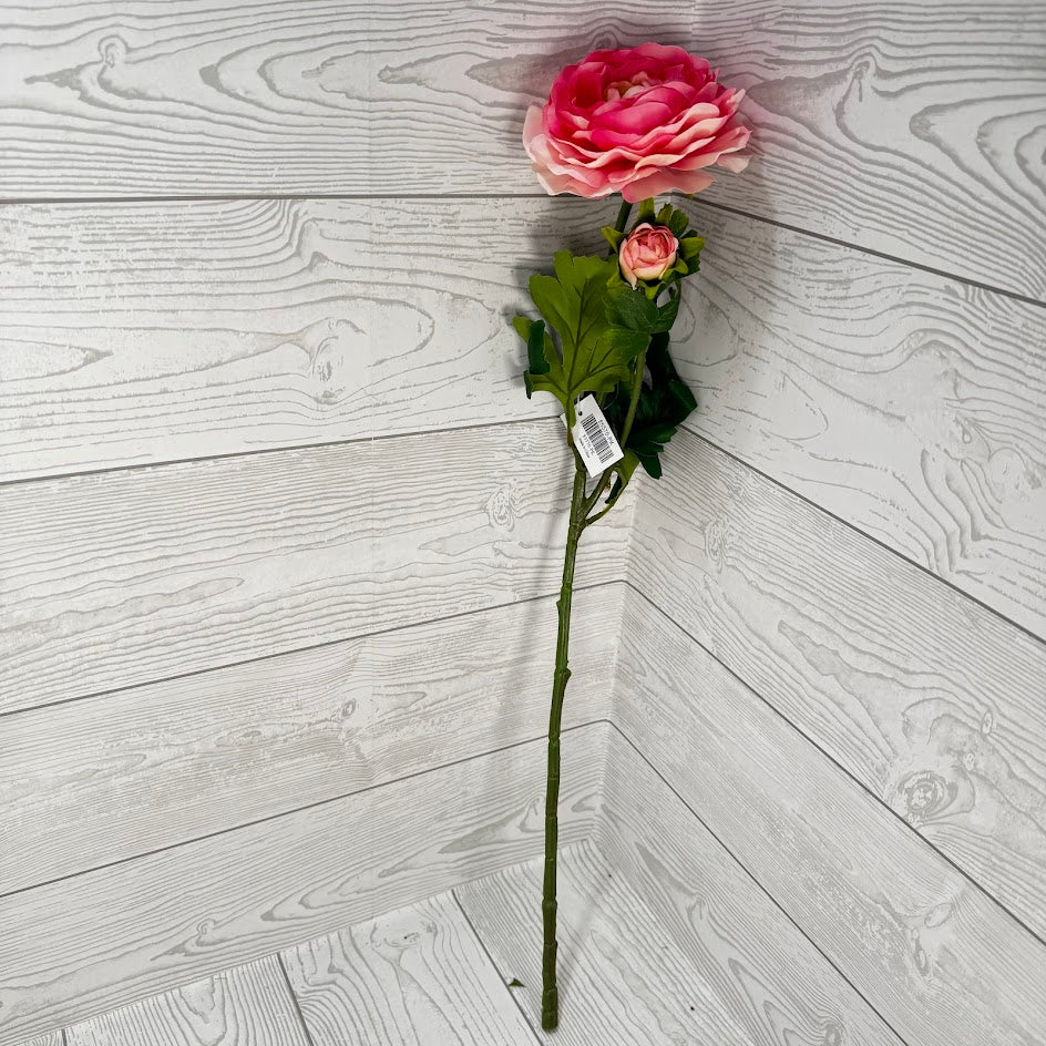 23.5IN RANUNCULUS SPRAY X2 - PINK - 85570-PK * PU
