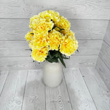 18IN CARNATION BUSH X14 - YELLOW - 56996-YEL * G