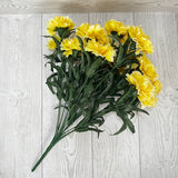 18IN CARNATION BUSH X14 - YELLOW - 56996-YEL * G