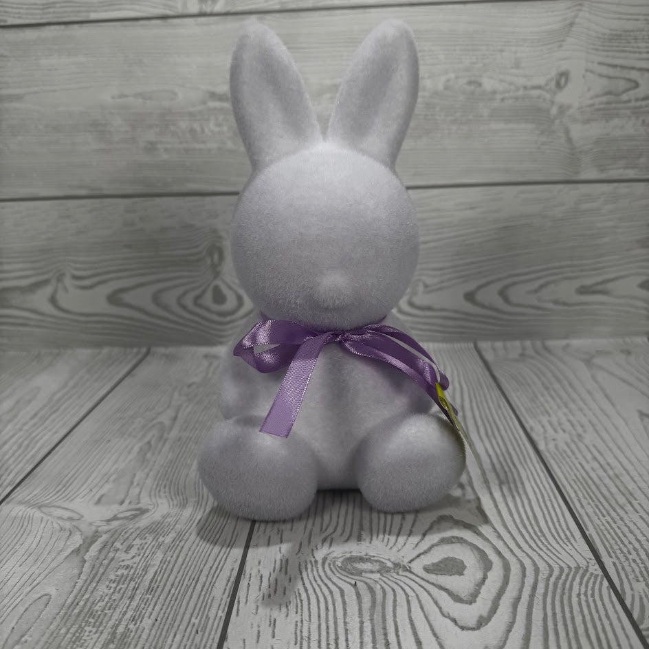 FLOCKED BUNNY SMALL H8XDIA4.5 - LAVENDER - 63990LV * RD