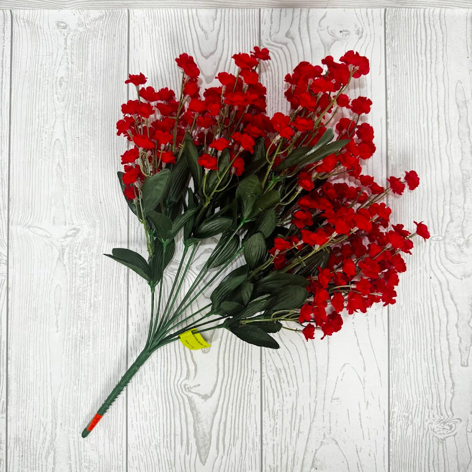 COLOR FAST DOUBLE BABY BREATH X11 H19 - RED - 31180RD