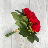 MELANIE ROSE BOUQUET X12 H10 - RED - 35140RD