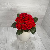 MELANIE ROSE BOUQUET X12 H10 - RED - 35140RD